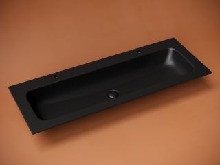 Раковина Ceramicanova Грация (Grace) CN7016MB 121 см чёрный матовый