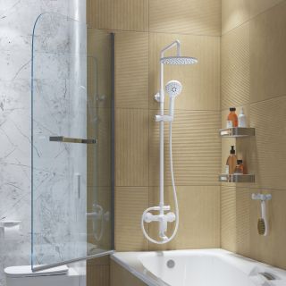 Душевая система с тропическим душем IDDIS Ray RAYWT3Fi06 белый матовый Душевая система с тропическим душем IDDIS Ray RAYWT3Fi06 белый матовый