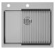 Комплект Paulmark: мойка Brim-Pro 60 и ролл-мат Pro PM705951-BS+R405-BS нержавеющая сталь