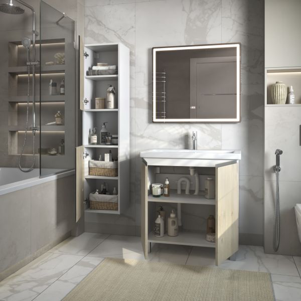 Тумба под раковину напольная Vigo Yuma 347 80 см поставляется в разобранном виде дуб давос