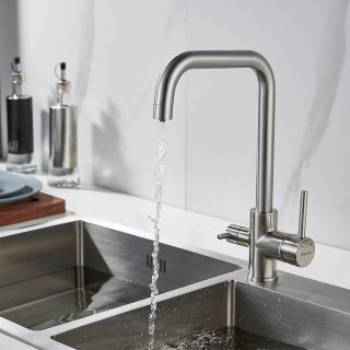Смеситель для кухни Shevanik S228L с подключением фильтра сатин Смеситель для кухни Shevanik S228L с подключением фильтра сатин