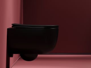 Унитаз подвесной Ceramicanova Модена (Modena) CN6063MB безободковый чёрный матовый