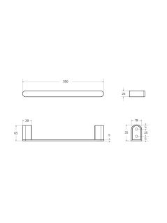 Полотенцедержатель Cezares Вектор (Stylus) STYLUS-TH-30-IN сатин