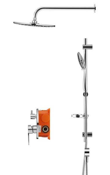 Душевой комплект Swedbe Platta 5536G1 хром/серый