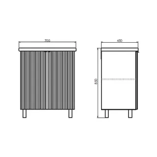 Тумба под раковину Comforty Лима 70 00-00013686 антрацит