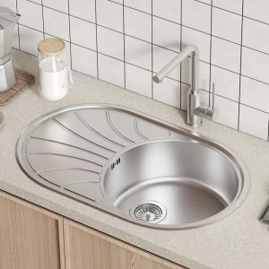 Кухонная мойка IDDIS Suno SUN77SDi77 77см сталь