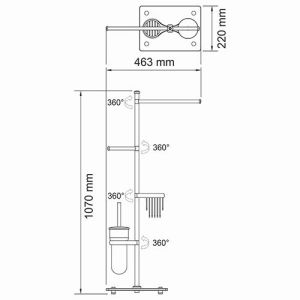 Wasserkraft K-1248 Комбинированная напольная стойка