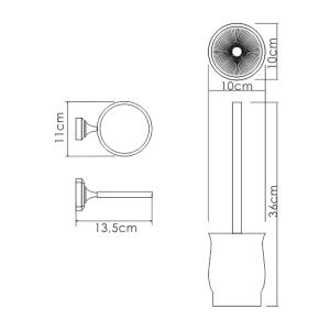 Wasserkraft K-24127 Щетка для унитаза подвесная