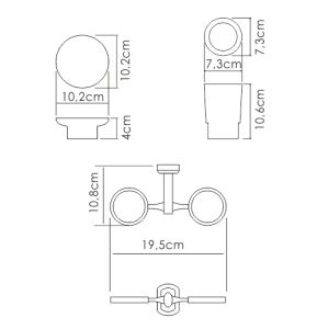 Wasserkraft K-28126 Держатель стакана и мыльницы