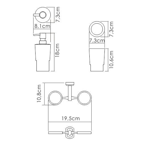 Wasserkraft K-28189 Держатель стакана и дозатора Wasserkraft K-28189 Держатель стакана и дозатора