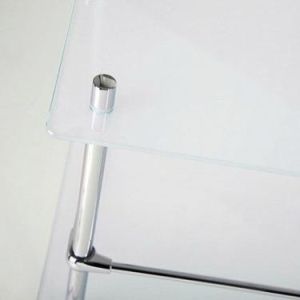 Wasserkraft K-4033 Напольная стеклянная тройная полка с бортиком