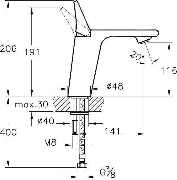 Смеситель для раковины VitrA Memoria  A42329
