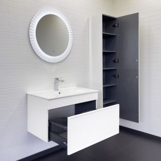 Тумба с раковиной Comforty Мадрид 00-00017865 81 см белый Тумба с раковиной Comforty Мадрид 00-00017865 81 см белый