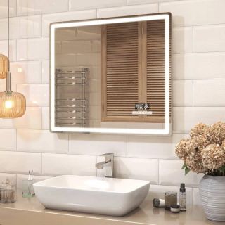 Зеркало с подсветкой Vigo Geometry Media voice 048 80 см