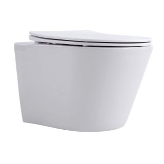 Унитаз подвесной Azario Vacio AZ-1904T безободковый торнадо белый