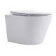 Унитаз подвесной Azario Vacio AZ-1904T безободковый торнадо белый