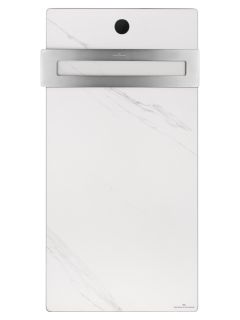 Полотенцесушитель электрический Wonzon & Woghand Stuttgart WW-A501-GM 42x80 см с каменной плитой белый мрамор/тёмный графит