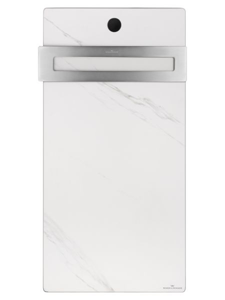 Полотенцесушитель электрический Wonzon & Woghand Stuttgart WW-A501-GM 42x80 см с каменной плитой белый мрамор/тёмный графит