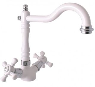 Смеситель для кухни Rav Slezak Morava Retro MK320.5/8BC белый хром
