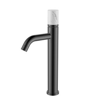 Смеситель для раковины Boheme Stick 122-GM-MR-W оружейная сталь/белый мрамор Смеситель для раковины Boheme Stick 122-GM-MR-W оружейная сталь/белый мрамор