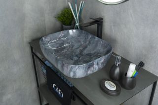 Раковина Gid   54401 накладная под камень глянцевая 50x40x14 Раковина Gid   54401 накладная под камень глянцевая 50x40x14