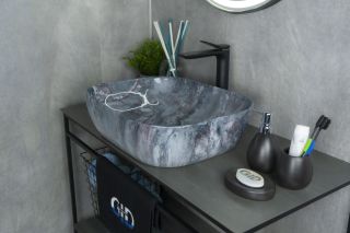 Раковина Gid   54401 накладная под камень глянцевая 50x40x14 Раковина Gid   54401 накладная под камень глянцевая 50x40x14