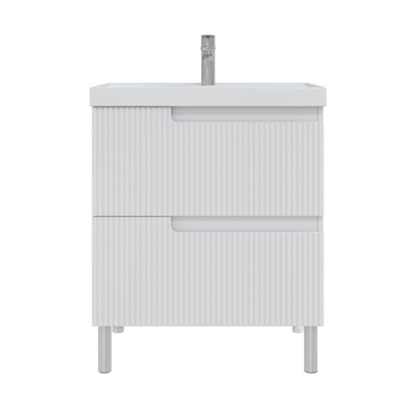 Напольная тумба под раковину Санта Альтаир 700498 70 см белый глянец