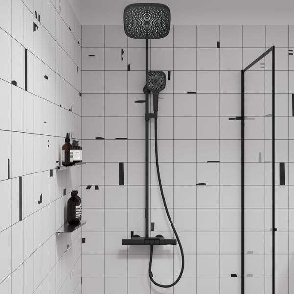 Душевая система с тропическим душем IDDIS SpaHome SPHBLTKi06 с термостатом чёрный матовый Душевая система с тропическим душем IDDIS SpaHome SPHBLTKi06 с термостатом чёрный матовый