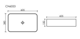 Раковина Ceramicanova Элемент (Element) CN6053MB 60 см чёрный матовый