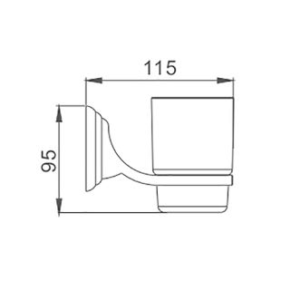 Стакан Maretti Karla KA8021010, хром