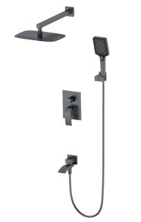 Душевой комплект Wonzon & Woghand Fit WW-88939009A-BGM тёмный графит Душевой комплект Wonzon & Woghand Fit WW-88939009A-BGM тёмный графит