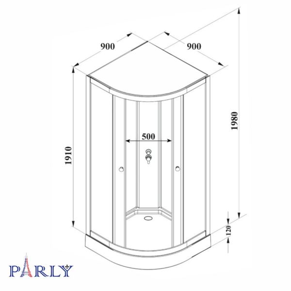 Душевая кабина PARLY BETT931 90х90х210