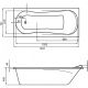 Santek Каледония 150х75 прямоугольная белая 1WH302383