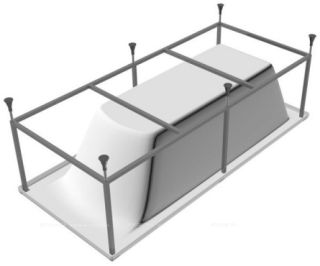 Каркас для ванны Vayer Milana 180x70 Гл000024276 Серый Каркас для ванны Vayer Milana 180x70 Гл000024276 Серый