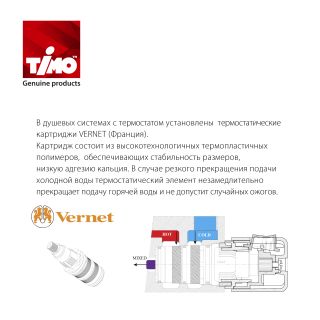 Душевой комплект Timo Petruma SX-5029/13SM с термостатом никель