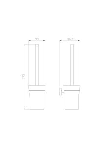 Туалетный ёршик в комплекте Wonzon & Woghand Flat WW-9729 хром