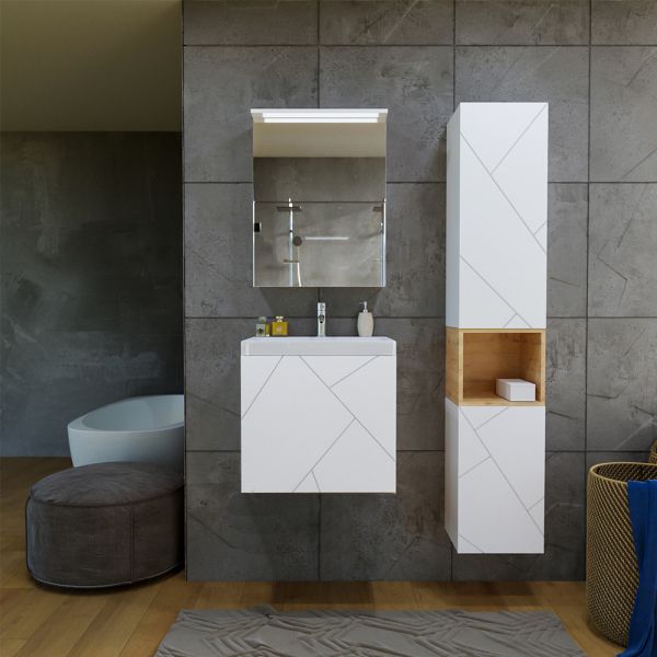 Тумба под раковину Бриклаер Кристалл 4627125415937 50 см белый