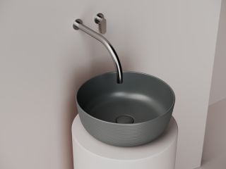 Раковина Ceramicanova Элемент (Element) CN6073MDH 35 см тёмный антрацит матовый