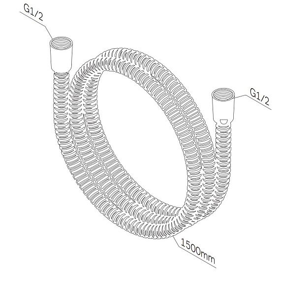 Шланг для душа 150 AM.PM F0415D00 хром