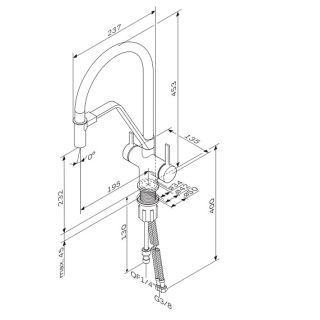Смеситель для кухни Am.Pm Func F8F07812 черный хром