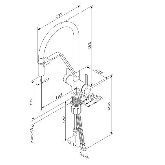 Смеситель для кухни Am.Pm Func F8F07812 черный хром
