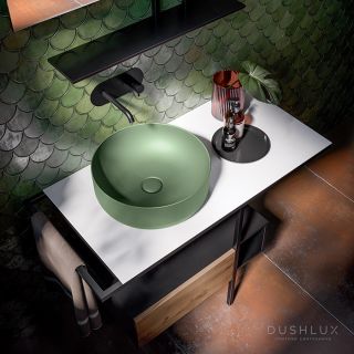 KERASAN NOLITA РАКОВИНА-ЧАША 40Х15 СМ, БЕЗ ОТВ., ЦВЕТ: VERDE MUSCHIO KERASAN NOLITA РАКОВИНА-ЧАША 40Х15 СМ, БЕЗ ОТВ., ЦВЕТ: VERDE MUSCHIO