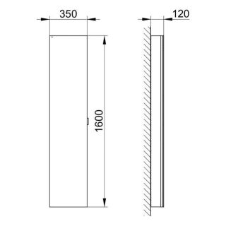 Зеркальный шкаф Keuco Royal Modular 800001032000000 35 см Зеркальный шкаф Keuco Royal Modular 800001032000000 35 см