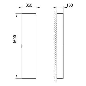 Зеркальный шкаф Keuco Royal Modular 800101032100000 35 см