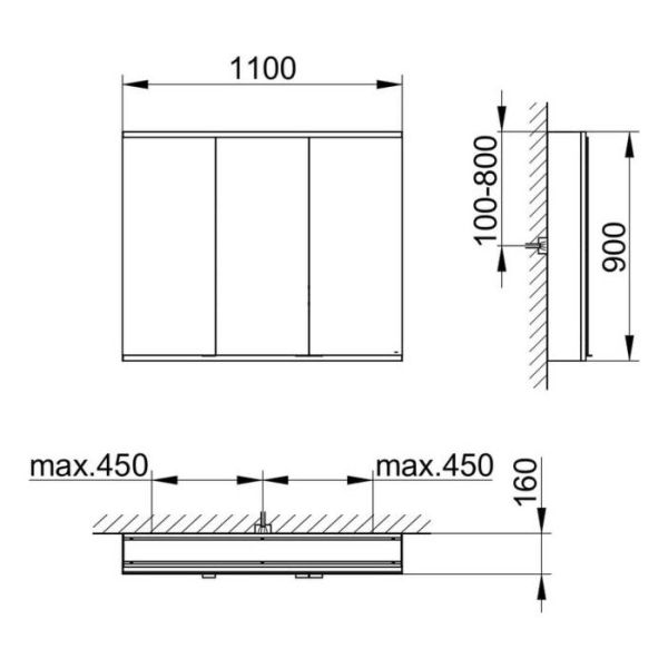 Зеркальный шкаф Keuco Royal Modular 800311111100000 110 см Зеркальный шкаф Keuco Royal Modular 800311111100000 110 см