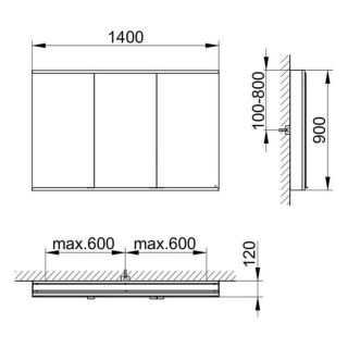 Зеркальный шкаф Keuco Royal Modular 800311141000300 140 см Зеркальный шкаф Keuco Royal Modular 800311141000300 140 см
