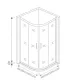 Душевое ограждение Good Door Cofe R-90-C-CH 90*90 профиль хром, стекло прозрачное