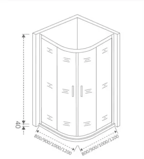 Душевое ограждение Good Door Cofe R-100-C-CH 100*100 профиль хром, стекло прозрачное
