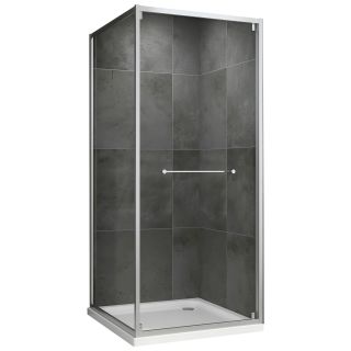 Душевой уголок ABBER Schwarzer Diamant AG0A090 90x90 см профиль хром стекло прозрачное