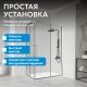 Душевой уголок ABBER Schwarzer Diamant AG02128H 120x80 см профиль хром стекло прозрачное